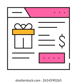 promo code on site line icon vector. promo code on site sign. isolated symbol illustration