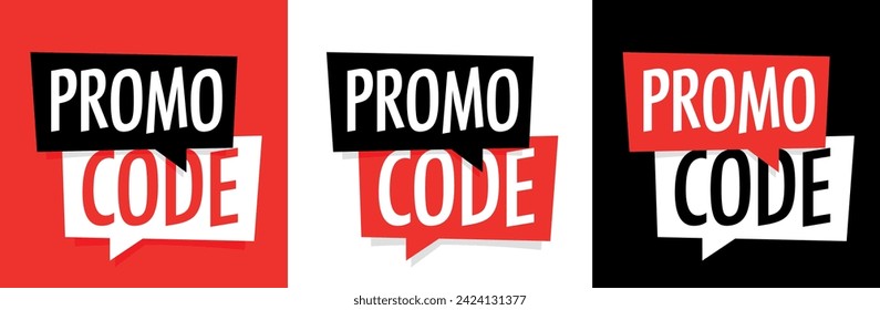 Promo code on speech bubble