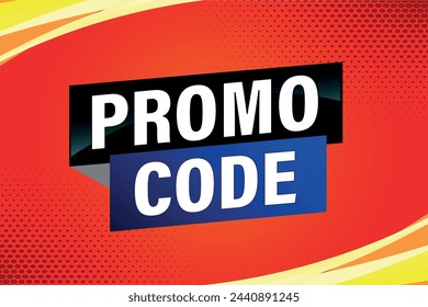 promo code poster banner graphic design icon logo sign symbol social media website coupon

