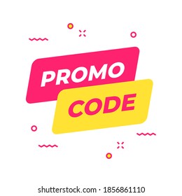 Promo code symbol. Promotion code sign isolated on white background.