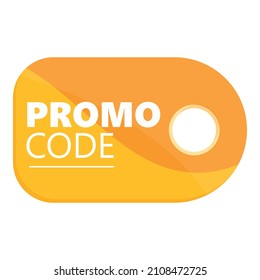 Promo Code Tag Icon Cartoon Vector. Web Legal. Money Offer