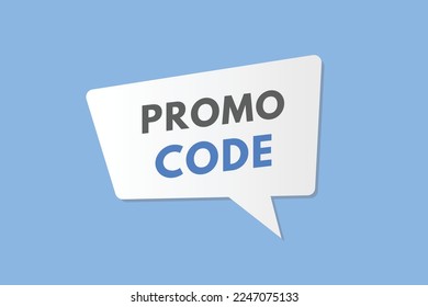 promo code text Button. promo code Sign Icon Label Sticker Web Buttons