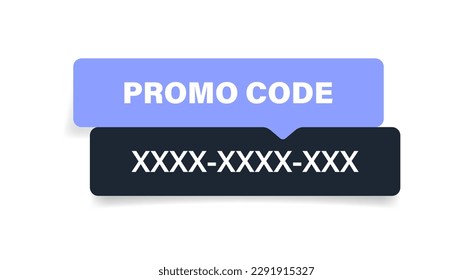 Promo code vector for digital sale, ecommerce discount, UI banner
