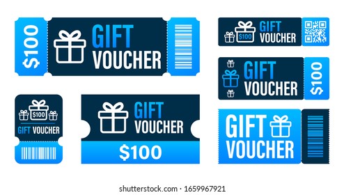 Promo code. Vector Gift Voucher with Coupon Code. Premium eGift Card Background for E-commerce, Online Shopping. Marketing. Vector stock illustration.