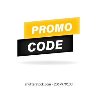 Promo code. Vector illustration on white background