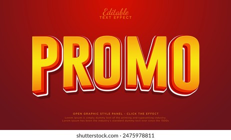 Promo discount 3d editable text effect