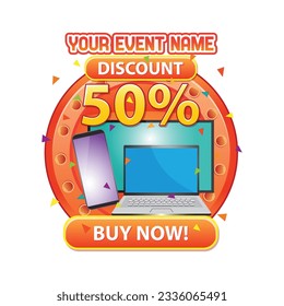 The Promo Discount Big Flash Sale Circle Design