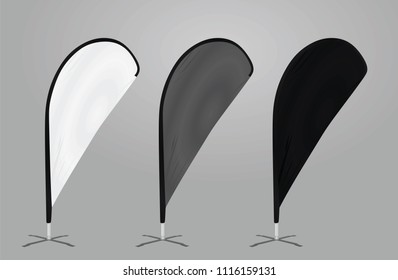 Promo flag set. vector illustration