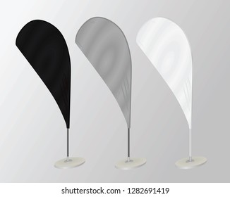 Promo flags set. vector illustration