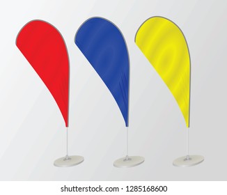 Promo flags set. vector illustration