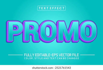 Promo font Text effect editable	