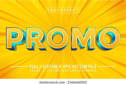 Promo font text effect editable	