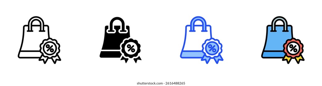 Promo Icon Set With Multiple Style Collection
