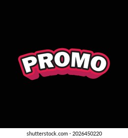 Promo Lettering with Red Color and Beautiful Design