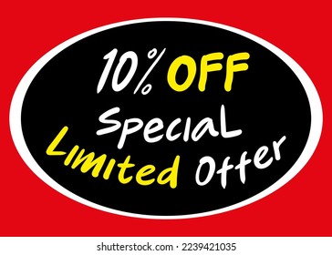 Promo Limited Special Offer vector art. Illustration background color and fantastic font-01