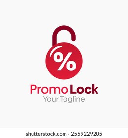 Promo Lock Logo Design Template. Good for Business, Agency, Community and Organization.