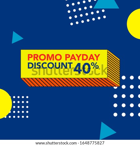 Promo Payday Discount 40% Background Illustration