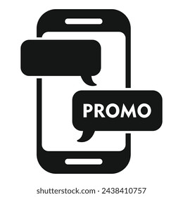 Promo phone store icon simple vector. Sale web gift. Business package elegant
