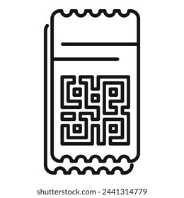 Promo qr code icon outline vector. Package rebate social. Food special ticket