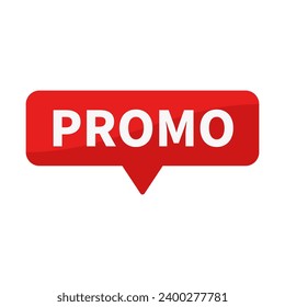 Promo In Red Rectangle Shape For Sale Advertising Business Marketing Social Media Information
