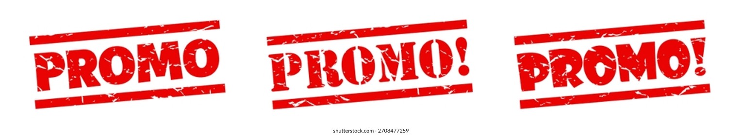 Sello rojo promocional con 3 tipografías diferentes