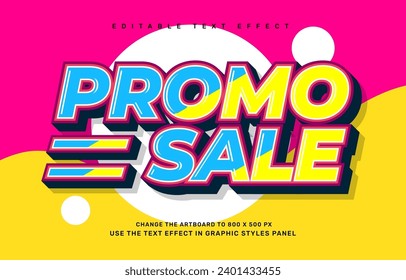 Promo sale editable text effect template