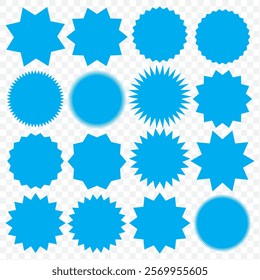 Promo sale starburst or sticker of sunburst label icon. Vector black star price tag or quality mark badge. eps 10.