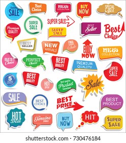 Promo sale stickers and tags collection modern design 