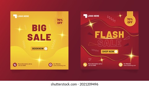 promo shopping banner sale layout social media