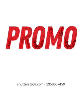 PROMO stamp on white