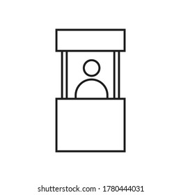 Diseño de iconos de stand de promoción. ilustración vectorial