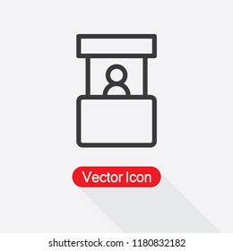 Promo Stand Icon, Exhibition Icon Vector Illustration Eps10