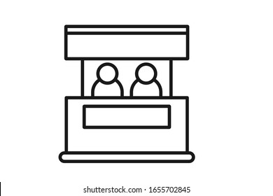 Promo Stand Icon Vector Isolate 