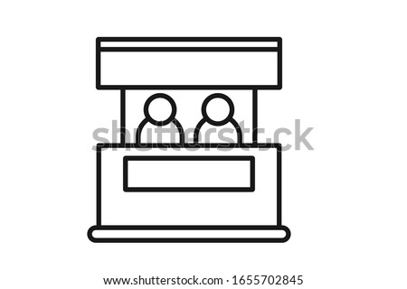 promo stand icon vector isolate 