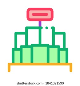 Promo Stand Icon Vector. Outline Promo Stand Sign. Isolated Contour Symbol Illustration