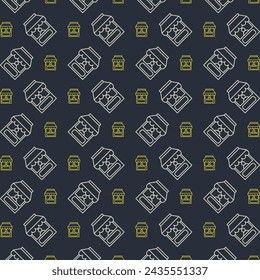 Promo stand repeating pattern trendy style icon beautiful vector illustration background