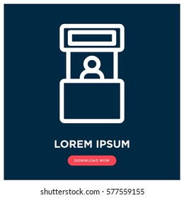 Promo stand vector icon