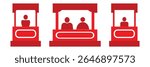 Promo stand vector icon, exhibition sybol. Modern, simple flat vector illustration for web site or mobile app