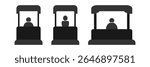Promo stand vector icon, exhibition sybol. Modern, simple flat vector illustration for web site or mobile app