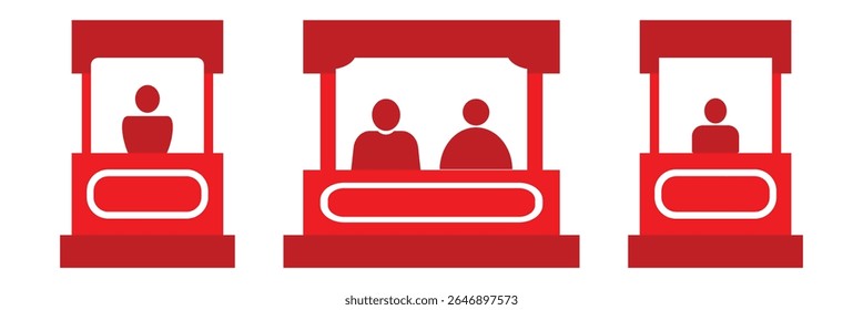 Promo stand vector icon, exhibition sybol. Modern, simple flat vector illustration for web site or mobile app