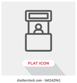 Promo stand vector icon, exhibition sybol. Modern, simple flat vector illustration for web site or mobile app