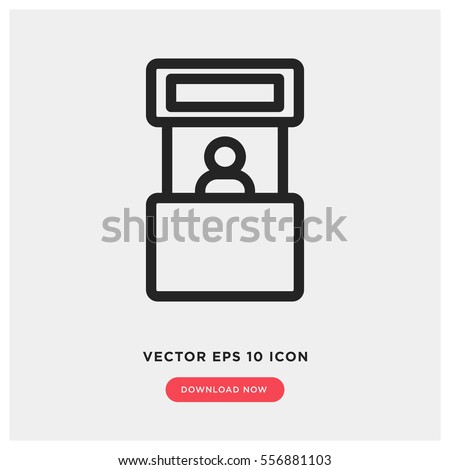 Promo stand vector icon, exhibition symbol. Modern, simple flat vector illustration for web site or mobile app