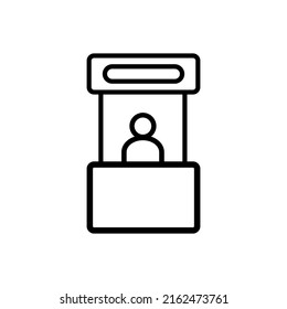 Promo stand vector icon, expo symbol. Modern, simple flat vector illustration for web site or mobile app