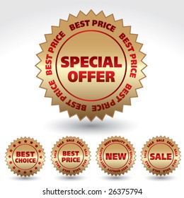 Promo stickers. vector