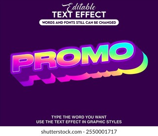 Promo style editable text effect