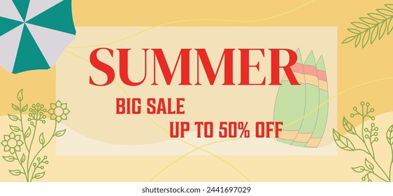 promo summer background vintage vector minimalist logo abstract design