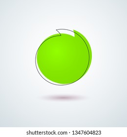Promo tag label sticker Bright green round banner frame Design element for advertising of natural environmental goods banners special offers Modern tag ecology theme business Vector eco icon