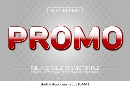 Promo text editable style effect