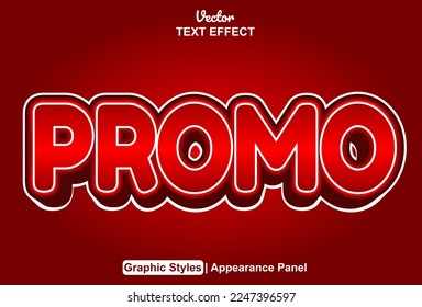 promo text effekt mit grafischem stil und editierbar.