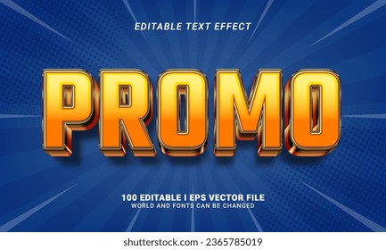 estilo gráfico de efecto de texto de promoción